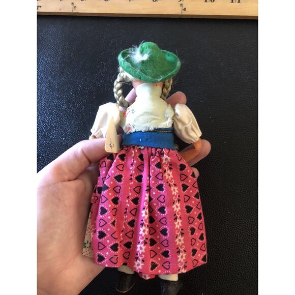 Vintage Helga AUSTRIAN Folklore Doll Porcelain Hand Painted With Tag - Picture 4 of 7